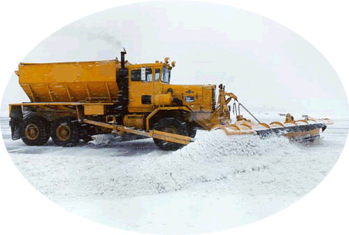 Large Snow Plow at Work