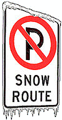 Snow Route Sign